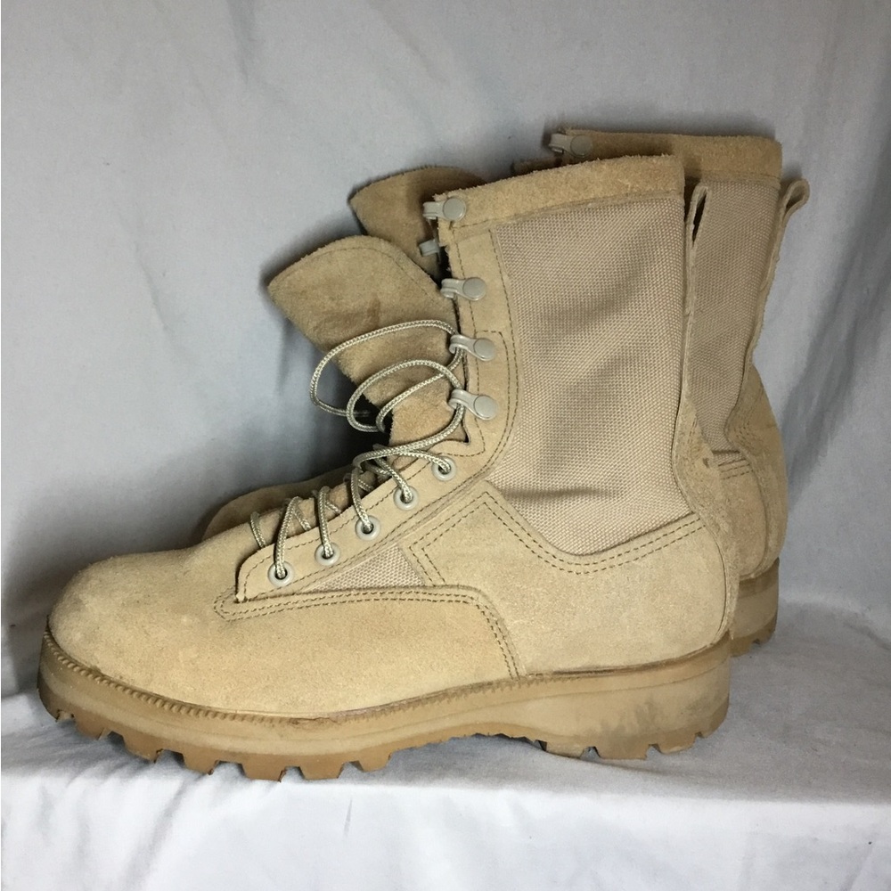Belleville Army Desert Mens 6.5 W Tan Suede Leather Combat Boots